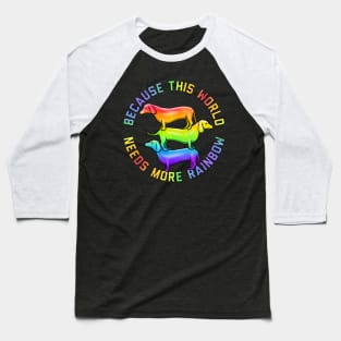 More Rainbow Doggies Baseball T-Shirt